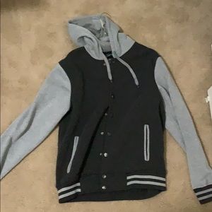 Button Up Cotton Varsity Style Jacket